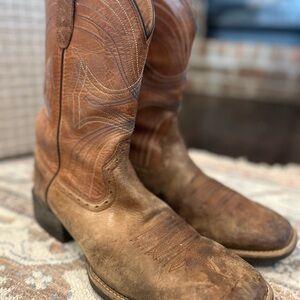 Ariat Tan and Brown Western Boots